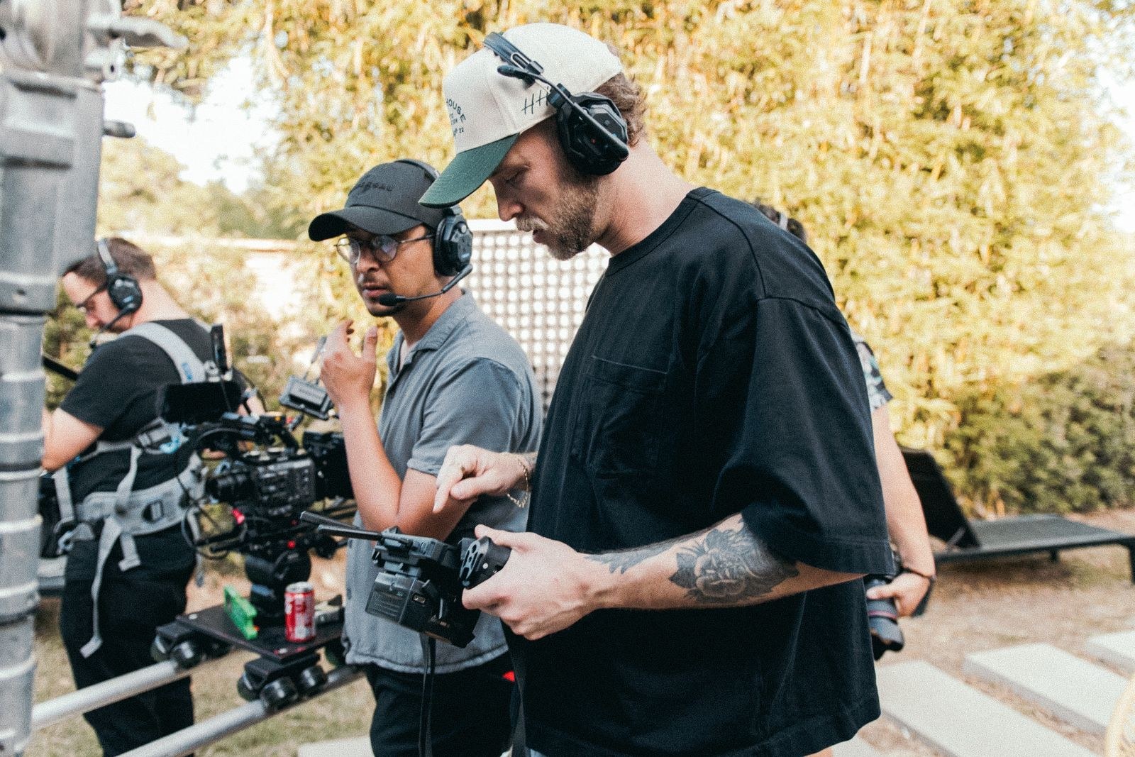 Behind the scenes of a commercial shoot
